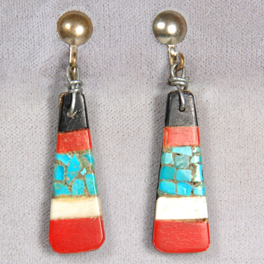 Kewa Pueblo Jewelry Earrings - 25891
